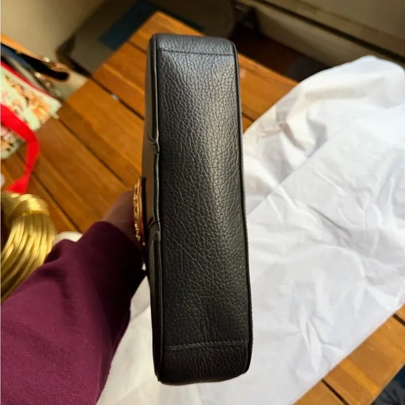 Coach Black Leather Bag with Gold Hardware - Picture 3 of 10